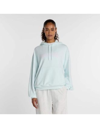 New Balance Wavy - Felpa con cappuccio oversize blu brillante