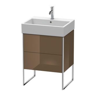 Duravit Duravit Xsquare Mueble De Pie 58,4x 46,0 Cm, 2 Cajones, Para Lavabo Vero Air 235060, Color (frente/cuerpo): Marr&oacute;n Oliva Laca Alto Brillo - Xs44730616