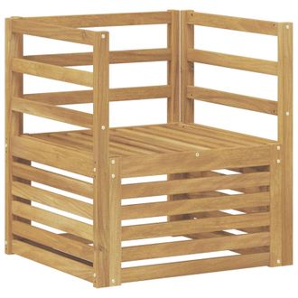 vidaXL Sof&aacute; De Exterior Madera De Acacia S&oacute;lida Blanco Vidaxl