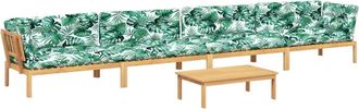 vidaXL Set De Sof&aacute;s De Palets De Jard&iacute;n Y Cojines 5 Pzas Madera Acacia Vidaxl