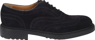 Doucal's Visone Wingtip Suede Derby Shoes