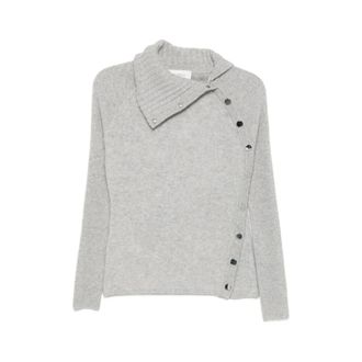 Sportmax Truien & Vesten, Dames, Grijs, M, Asymmetrische Cardigan