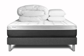 VITALIT Pack colch&oacute;n gris espuma viscoel&aacute;stica 140 x 190