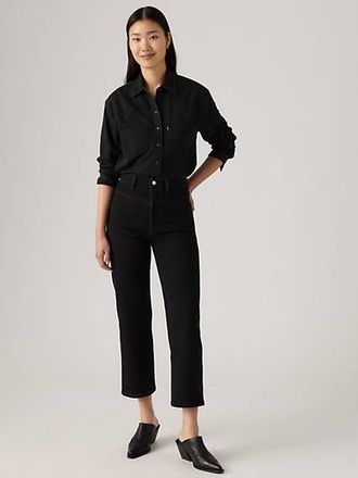 Levi's Ribcage Western Yoke Jeans - Womens - 24X27 - Black