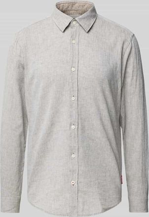 Joop JOOP! Jeans Regular Fit Freizeithemd aus Leinen-Baumwoll-Mix Modell Hanson in Oliv, Größe S