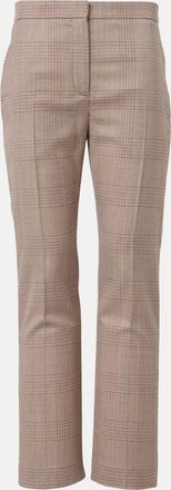 Alexander McQueen Pantaloni flared in lana a quadri