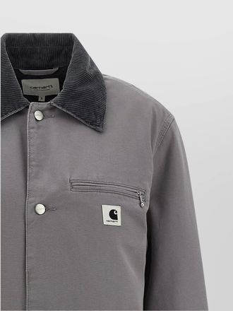 Carhartt Work in Progress long sleeve coat featuring chest pocket and corduroy collar