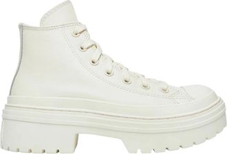 Converse Lugged Heel Leather Platform - Dames - Veterlaarzen - Wit - 40 EU - Leer - Schoenen