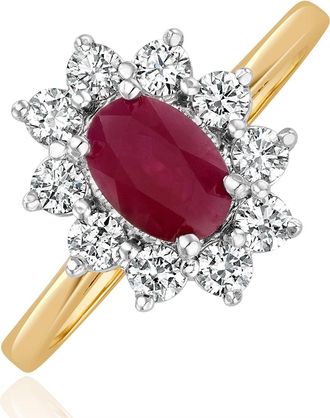 The Diamond Store Ruby 1.15ct And Diamond 0.50ct 18K Gold Ring FET25-T