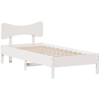 vidaXL Vidaxl - Estructura De Cama Sin Colch&oacute;n Madera Maciza Blanca 75x190 Cm