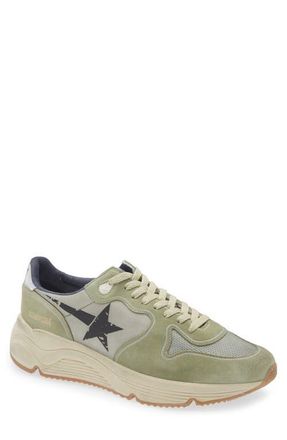 Golden Goose Running Sole Sneaker in Sage Green/black/platinum at Nordstrom, Size 13Us