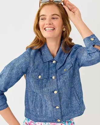 Lilly Pulitzer Seaspray Linen Jacket