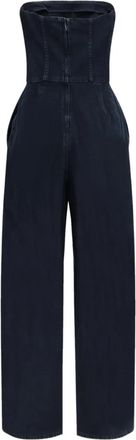 A Gold E Tuta intera Agyness senza spalline - Blu