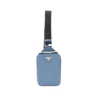 Prada Pre-owned Cross Body Bags, male, Blue, Size: ONE SIZE Pre-owned Saffiano Waist Bag 2Vz106