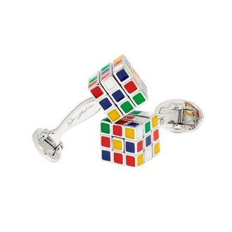 Jan Leslie Puzzle Moving Cube Sterling Cufflinks in Multi at Nordstrom
