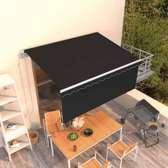 vidaXL Vidaxl - Toldo Retr&aacute;ctil Autom&aacute;tico Con Persiana Antracita 3,5x2,5 M