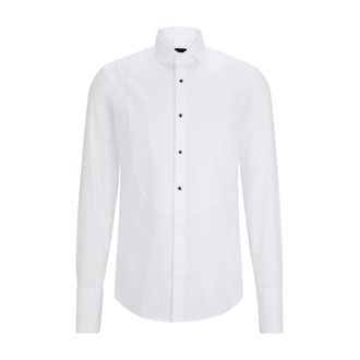 HUGO BOSS Casual Katoenen Overhemd - Heren - Zakelijke Overhemden - Wit - 2XL - Katoen - Overhemden
