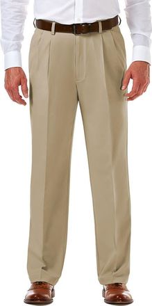 Haggar Cool 18 PRO Classic Fit Flat Front Pant in Khaki at Nordstrom Rack, Size 36 X 29