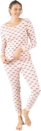 Leveret Womens Cotton Matching Family Pajamas, Wild Canvas Prints in Rainbow Peach at Nordstrom, Size X-Small