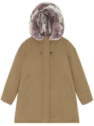 Canadian Plush-Fur Lined Parka with Adjustable Hood and Functional Design