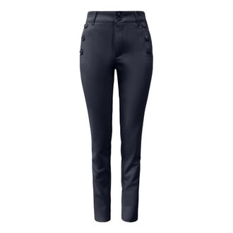 2-Biz Nicky Navy Elegant Trousers - female - 2-Biz - Slim-fit Trousers - Blue - 2XL - Trousers