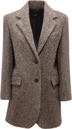 Max Mara Maiorca Jas - Dames - Mantel - Bruin - S - Wol - Jassen