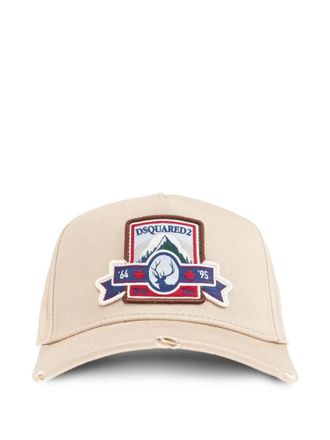 Dsquared2 Beige Embroidered Baseball Hat