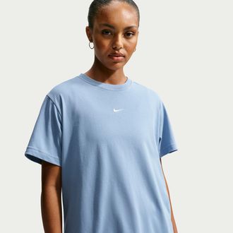 Nike Womens Nike Sportswear Classic Oversized T-Shirt in Blue | IH7601-486