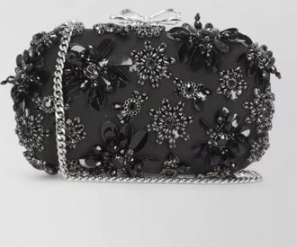 Self Portrait the bow satin clutch bag