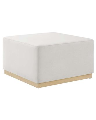 ModWay Tilden Large 28In Square Performance Velvet Upholstered Ottoman