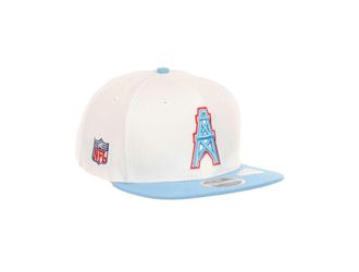 New Era Houston Oilers NFL Two Tone White Blue 9Fifty Original Fit Adjustable Snapback Cap
