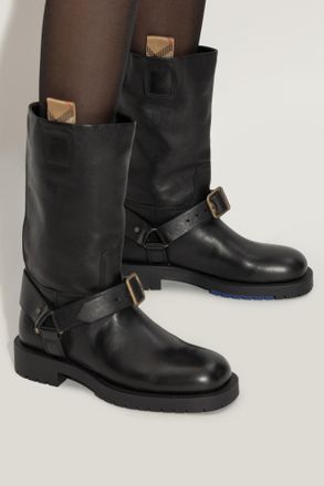 Burberry Suede Ankle Boots, Womens, Black