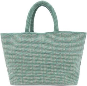 Fendi Pre-owned Tote Bags, female, Green, Size: ONE SIZE Pre-owned Cashmere Tote Bag