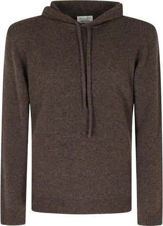 Roberto Collina Felpa Hoodie Baby Camel Wol - Heren - Hoodies - Bruin - M - Wol - Hoodies & sweatvesten