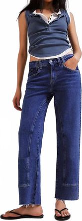 Free People Risk Taker Mid-Rise Straight Jeans In Be Bold