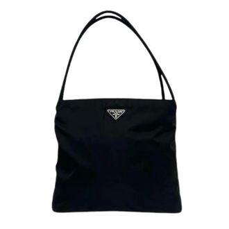 Prada Pre-owned Shoulder Bags, female, Black, Size: ONE SIZE Pre-owned Tessuto Nylon Tote Bag