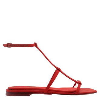 Ferragamo Aglalia Ankle Strap Flat Sandals, Size 7 C