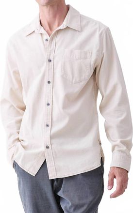 Surfside Supply Brian 1 Pocket Baby Cord Shirt In Jet Stream
