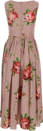 Dolce & Gabbana Floral Print Cotton Dress - Pink