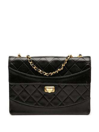 Chanel 1989-1991 Medium Quilted Lambskin Mademoiselle Single Flap shoulder bag - women - Lambskin - One Size - Black