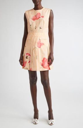 Giambattista Valli Poppy Print Cotton Poplin Dress in Poppies Popeline Print at Nordstrom, Size 10 Us