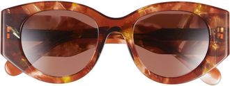 Chlo&eacute; Cat Eye Sunglasses in Havana Havana Brown at Nordstrom Rack