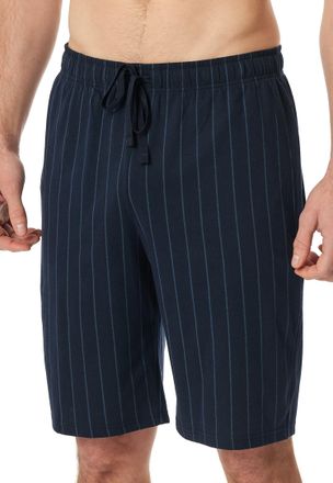 Schiesser Pyjamahose SCHIESSER Mix + Relax, Herren, Gr. 48, N-Gr, blau (804, blau), Single Jersey, Obermaterial: 100% Baumwolle, bequem kniefrei, Hosen Pyjamaho