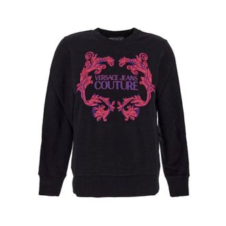 Versace Jeans Couture Sweatshirts, female, Black, Size: XS Felpa