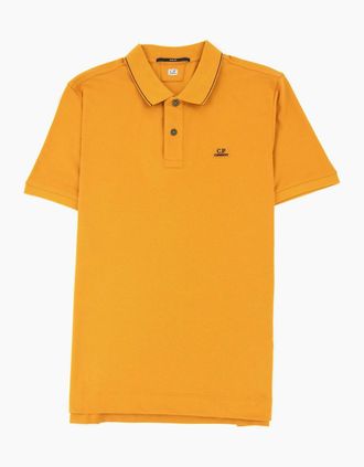 C.P. Company Mens Cp Company Stretch Piquet Polo Desert Sun 436 - Orange - Size: 36