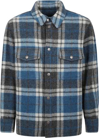 Alanui Geruite Overhemd voor Mannen - Heren - Casual Overhemden - Blauw - S - Overhemden