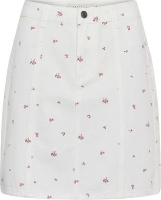 Kaffe KAflora Skirt - - Skirts - Donna - Bianco - L