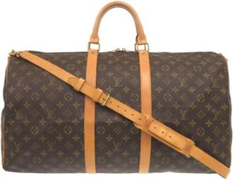 Louis Vuitton Pre-owned Boston Bag - Heren - Vintage Weekendtas - Bruin - ONE Size - Leer - Vintage