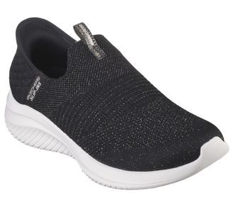 Skechers Womens Ultra Flex 3.0 Smooth Step Sneaker, Black Knit Jersey Trim, 7 UK