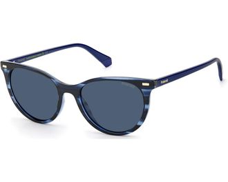 Polaroid Polarized Blue Cat Eye Ladies Sunglasses PLD 4107/S 0JBW/C3 52